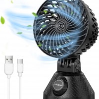 USB Desk Fan, ATTLOOQ Ventilador portatil 3 velocidades, ajustable.