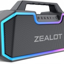 ZEALOT Altavoz Bluetooth portátil de 80 W con doble pareo, IPX7 impermeable...