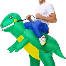 Disfraz Inflable de Dinosaurio T-Rex para Adulto Verde