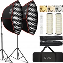 Kit de Iluminación Fotográfica Softbox Octágono 37 Pulgadas - Octange con r...